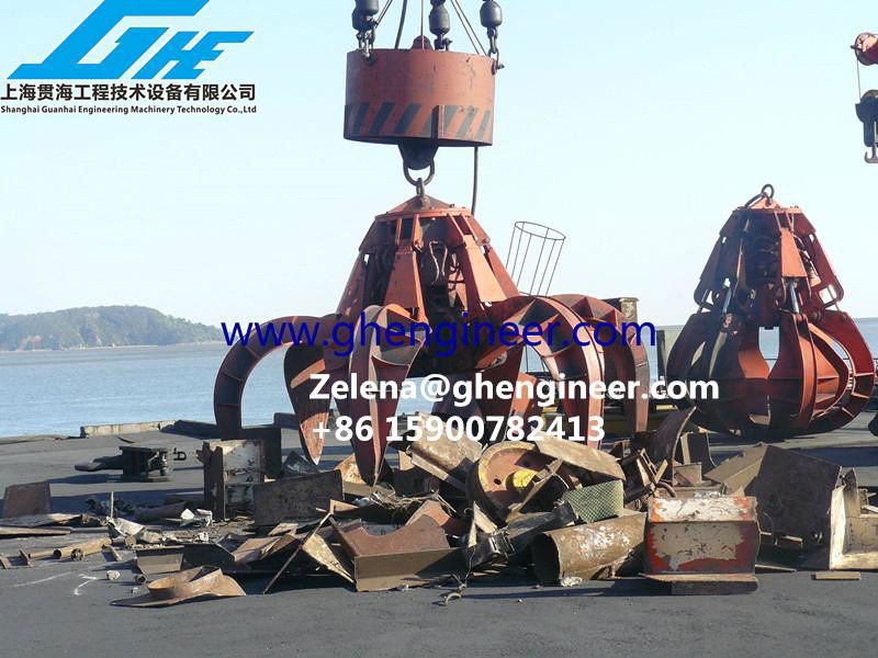 Orange peel Grab excavator Grab Steel Scrap Grab 5