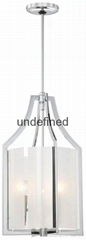 Ample Chrome 4 Light Indoor Full Sized Pendant lighting