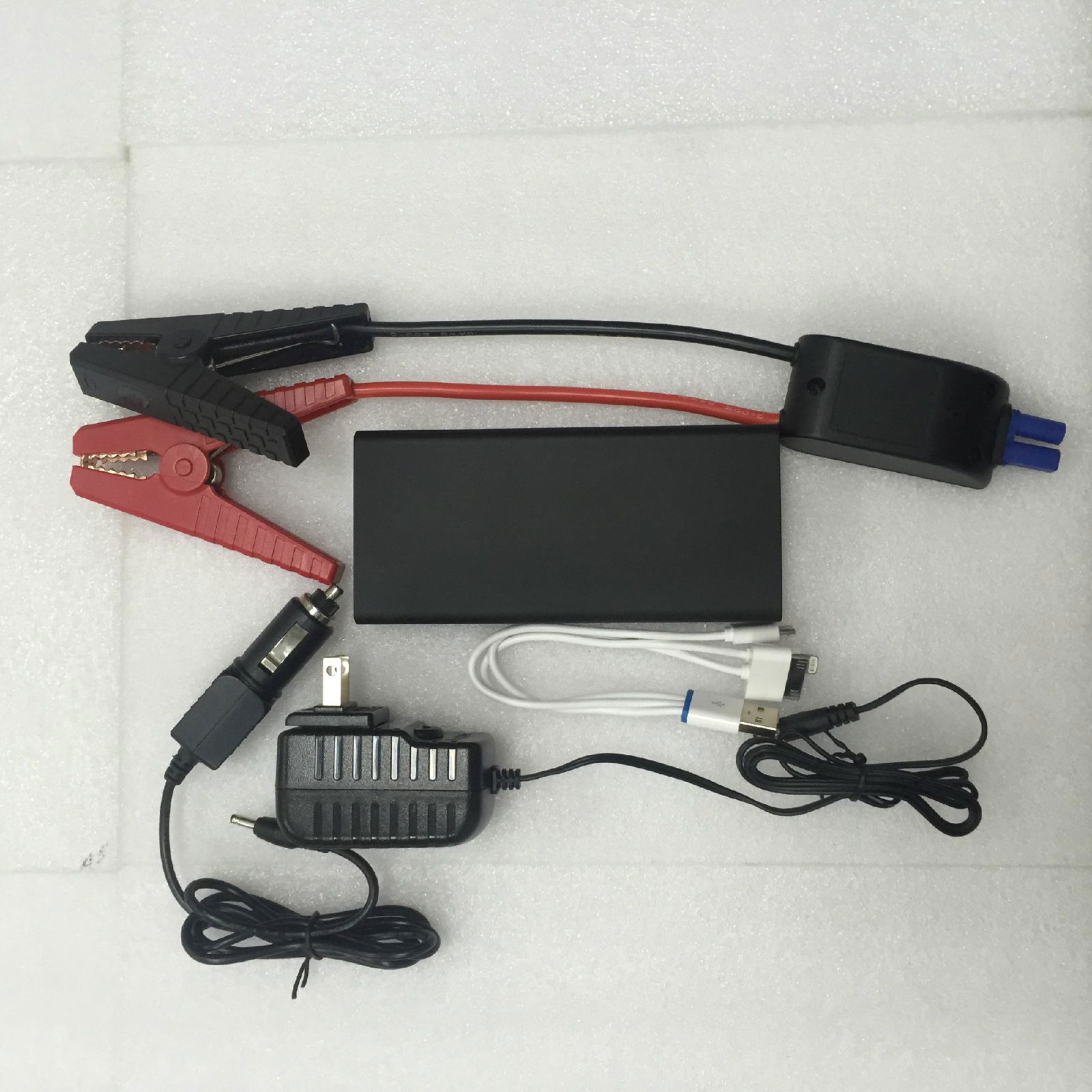 Portable jumper starter with power bank and flashlight 4