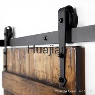 balck color classical exterior sliding barn door track system 2