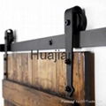 balck color classical exterior sliding barn door track system 2