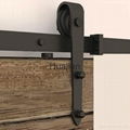 balck color classical exterior sliding barn door track system 3