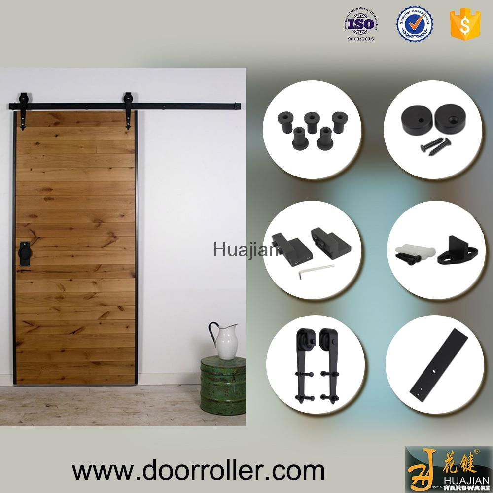 balck color classical exterior sliding barn door track system