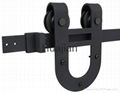 country horseshoe style sliding barn door rollers