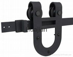 country horseshoe style sliding barn door rollers