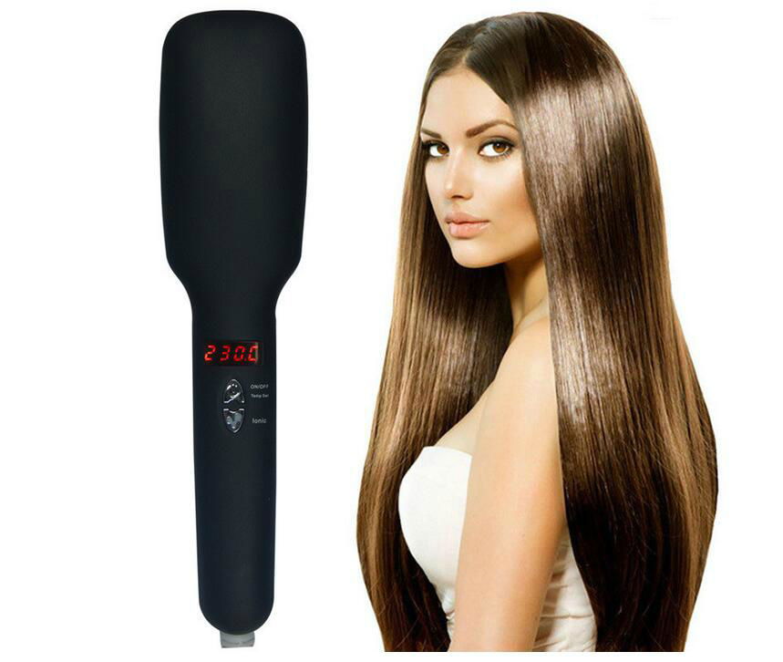 Auto Electric Straightening Brush Comb Fast Hair Straighter 3