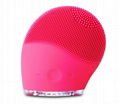 Electric Face Cleaner Vibrate Waterproof Silicone Cleansing Brush 4