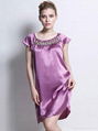 Lace Trimmed Mulberry Silk Nightdress 1