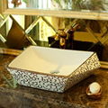 Bathroom porcelain arabic wash basin gold color KD-06GBA 2