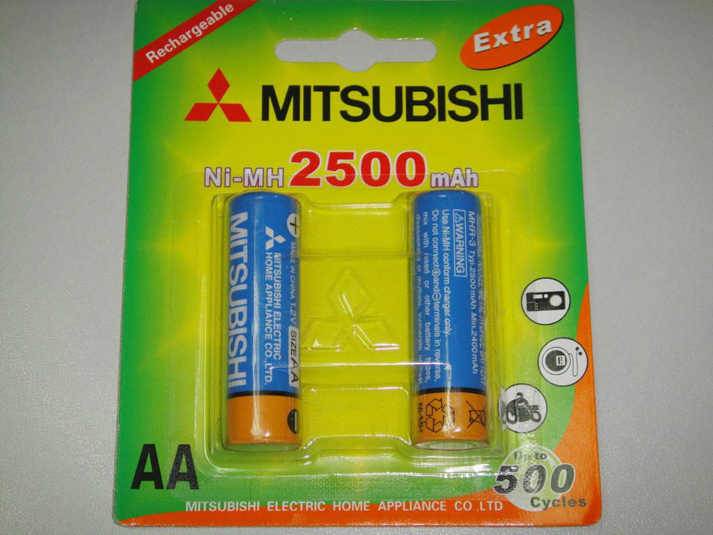 Mitsubishi rechargeable battery 2500mAh