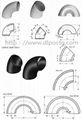 carbon steel pipe fitting ASTM A234 WPB 90 degree elbow 1