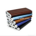 Fancy leather power bank 8000mah dual usb power bank portable battery charger