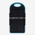Fashion solar power bank 5000mah solar battery charger 2