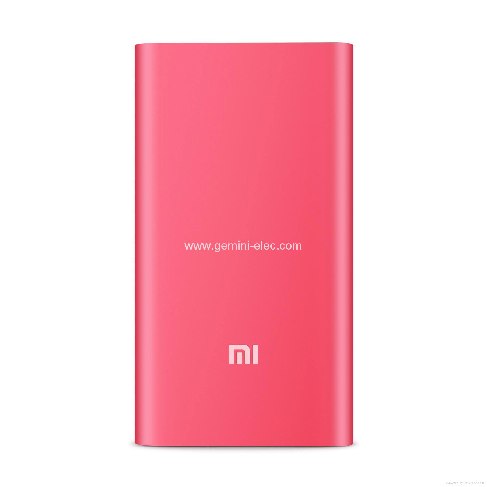 Super slim xiaomi power bank 5000mah mi power bank portable battery charger  4