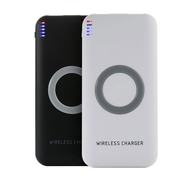 Fancy 8000mah power bank wireless charger QI wireless phone charger 5