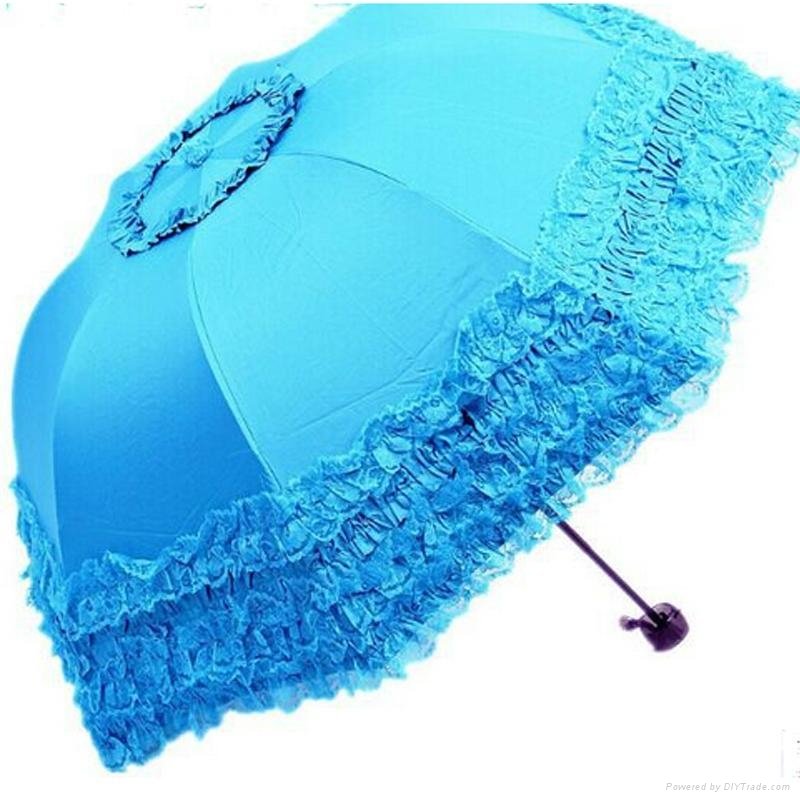 New hot selling Super Princess lace shade  umbrella UV Vinyl umbrella 5