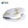  Factory price MDF toilet seat cover with soft-closing hinges 2