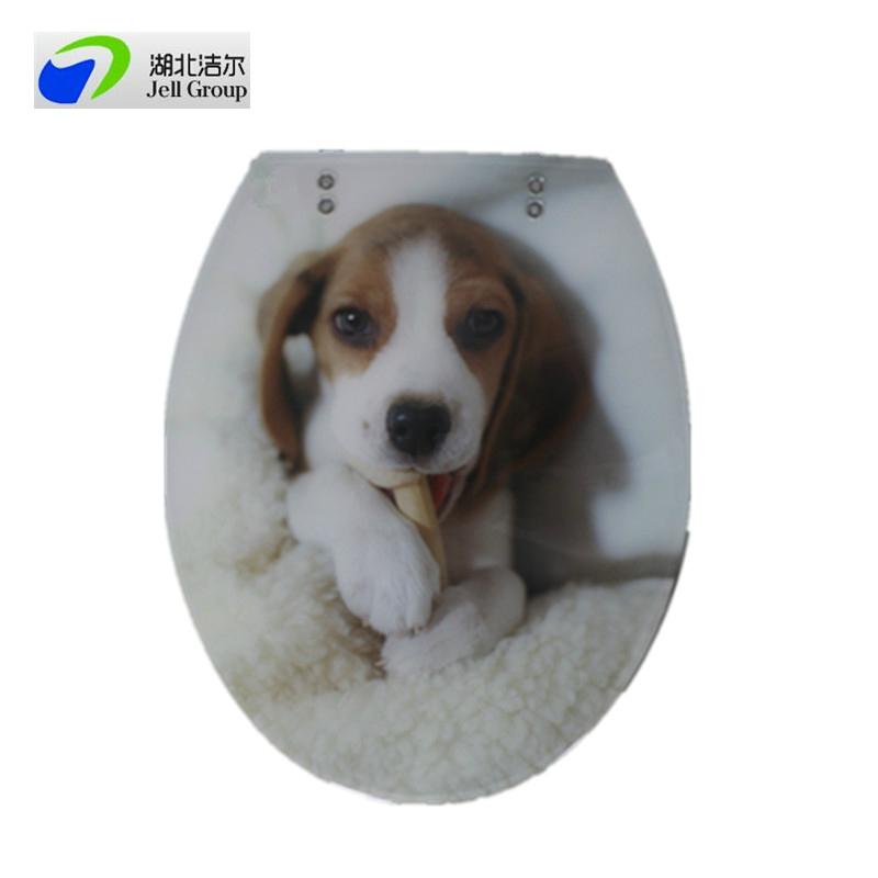  Factory price MDF toilet seat cover with soft-closing hinges 4