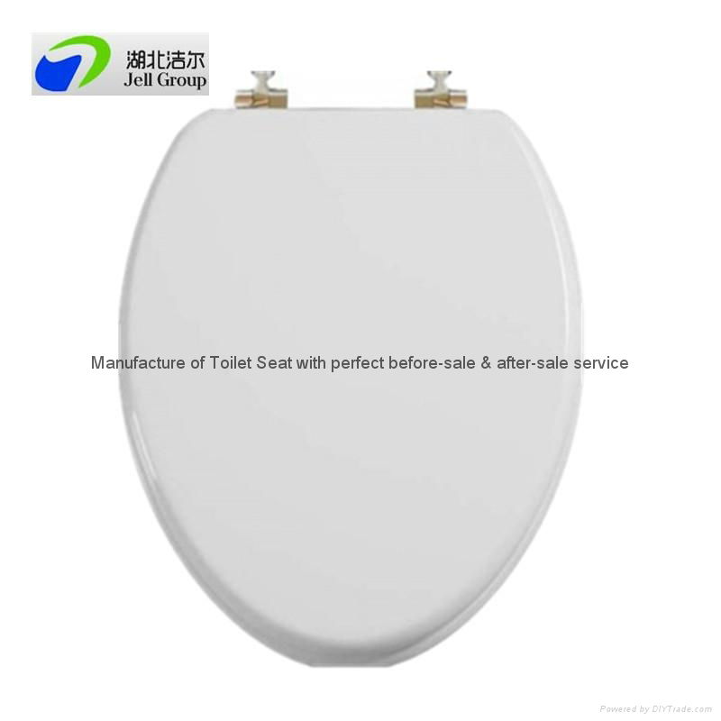 Moulded wood toilet seat manufacturer with soft close and zinc alloyed hinges