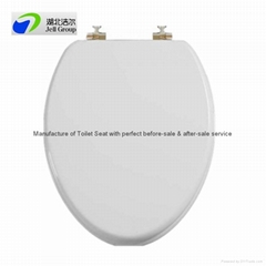 Moulded wood toilet seat manufacturer with soft close and zinc alloyed hinges