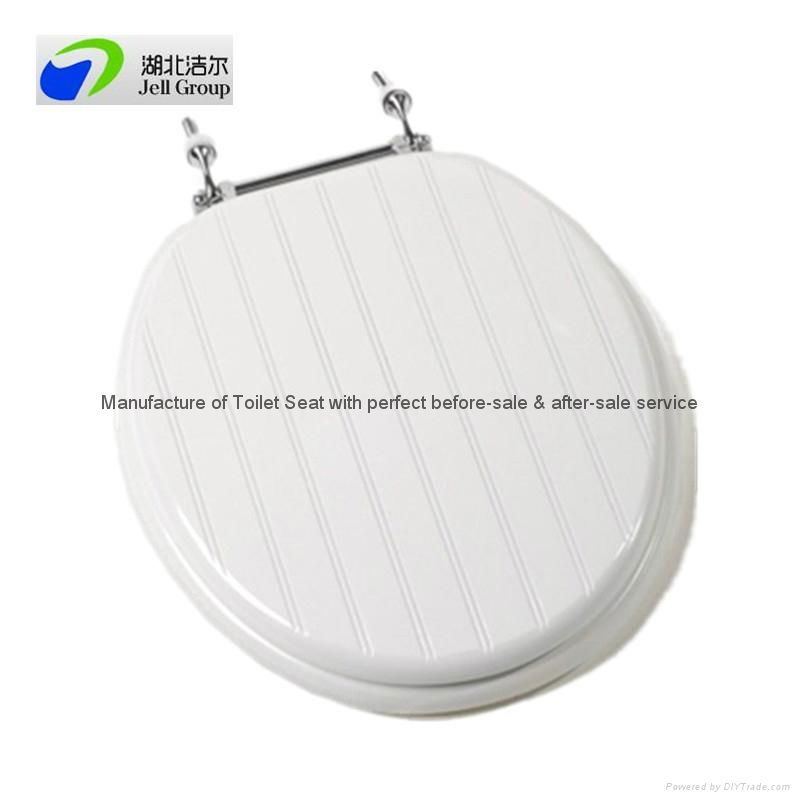 Moulded wood toilet seat manufacturer with soft close and zinc alloyed hinges 2