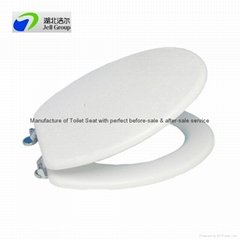 PP toilet seat with soft hinges and 17" 18" 19" size for choices