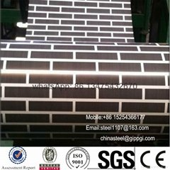 Brick stone pattern PPGI steel building material wall
