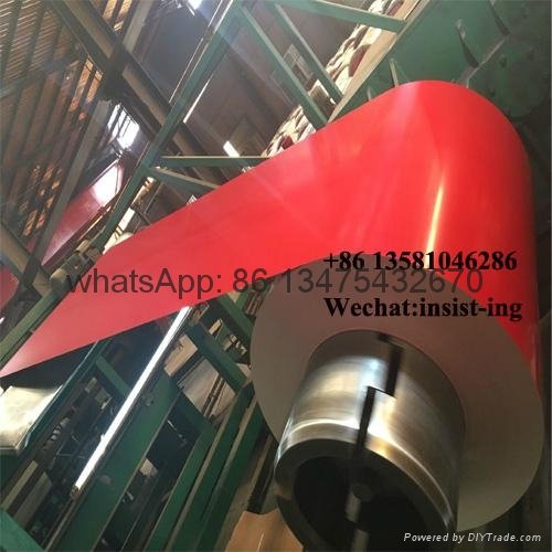 export Ral3020 traffic red color PPGL roofing metal coil 2