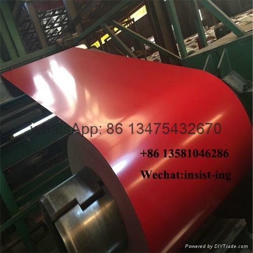 export Ral3020 traffic red color PPGL roofing metal coil 3