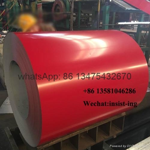 export Ral3020 traffic red color PPGL roofing metal coil 4