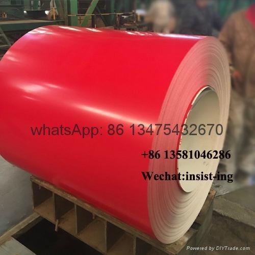 export Ral3020 traffic red color PPGL roofing metal coil 5