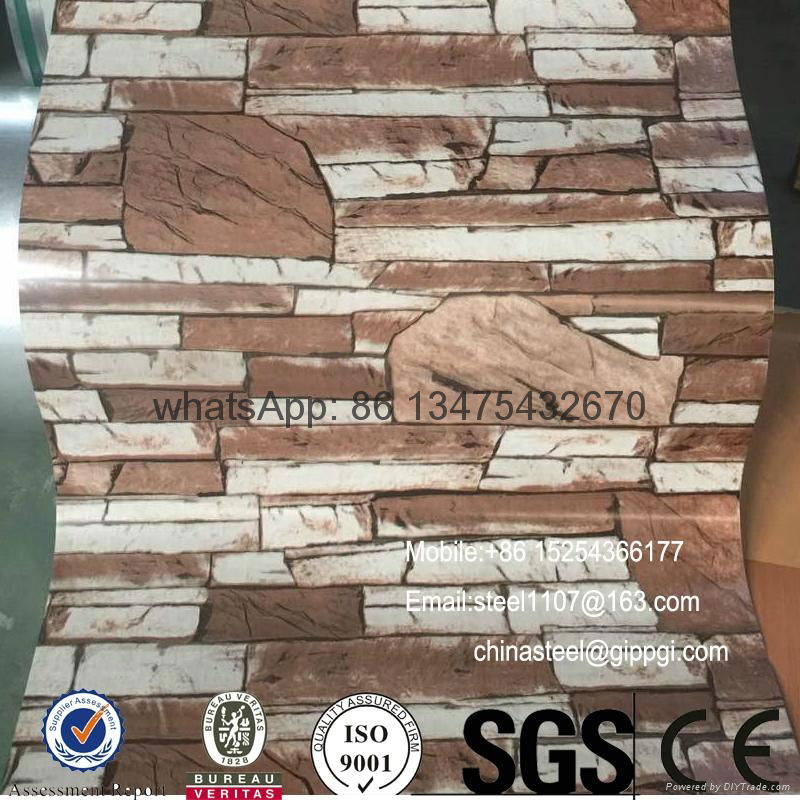 stone pattern design color coated decoration PPGI steel coil 3