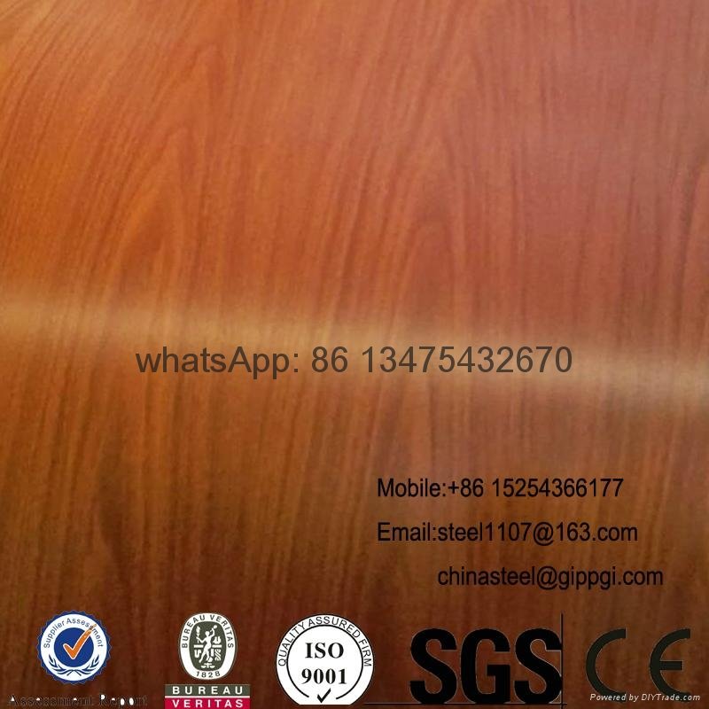 export wood pattern decoration color coated steel coil 3