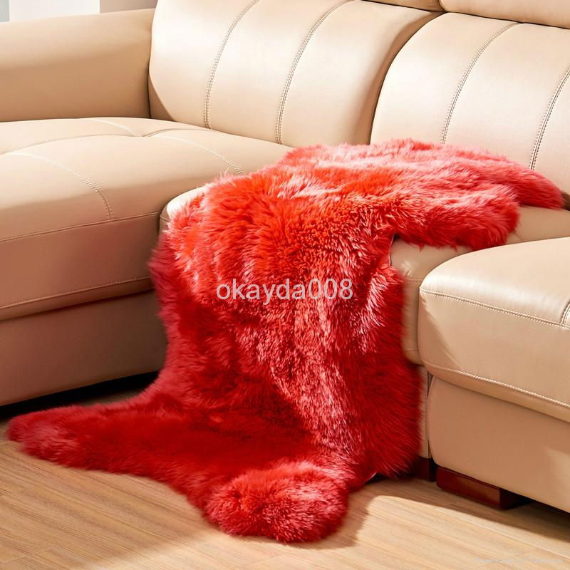 Real sheepskin rug for home uphostery 5