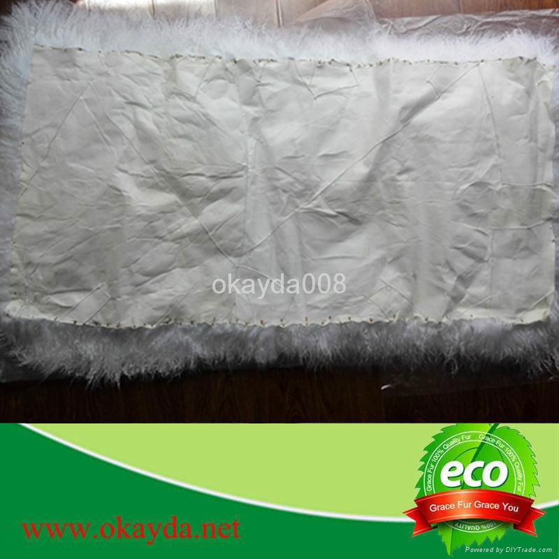 Tibetan sheepskin blanket Mogolia sheepskin throw 2