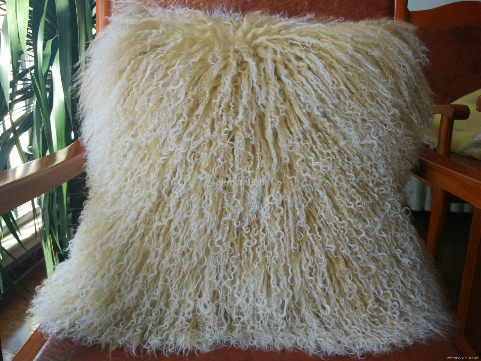 Tibetan sheepskin pillow in different color 5