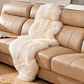 Double pelt sheepskin rug for home decoration