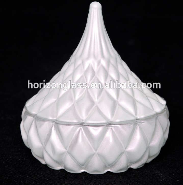 New Design Handmade Colored Pineapple Shape Glass Jar 3