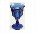 blue stem wine glass goblet cup 2