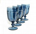 blue stem wine glass goblet cup 1