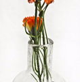 Hot sale unique shape clear reversible trumpet glass decorative flower vase 4