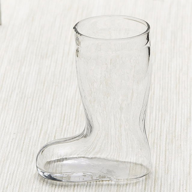 hand press clear mini boot shot glass 2