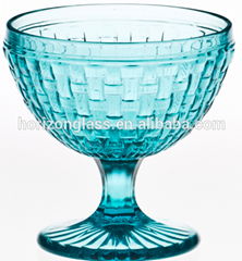 Bossa Nova Weave Colored Glass Ice Cream Cup Goblets Cups Ice Cream Glass Cup