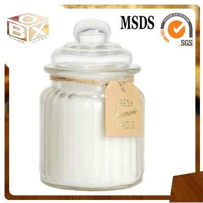 Scented funny candles in glass jar with lid 3