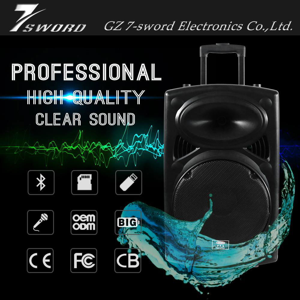 10 '' bass home theater Bluetooth portable speaker with LED light for DJ