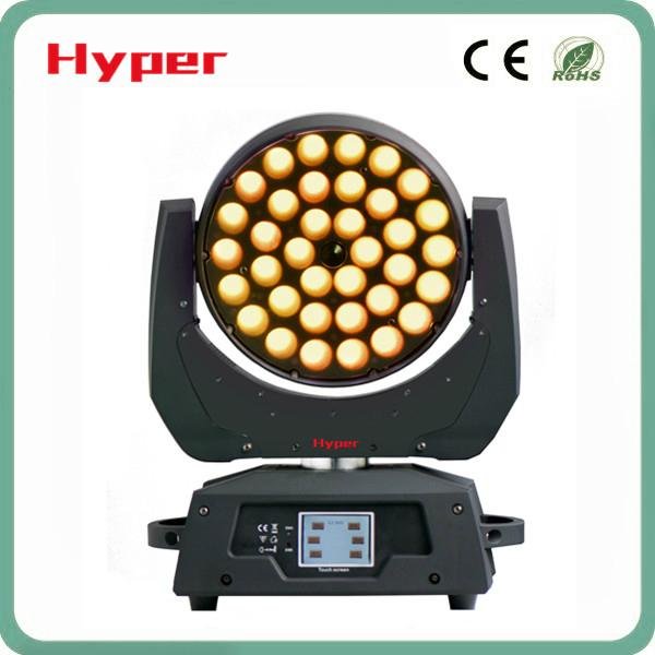 led zoom moving head light 36x15w RGBWA 5 in 1