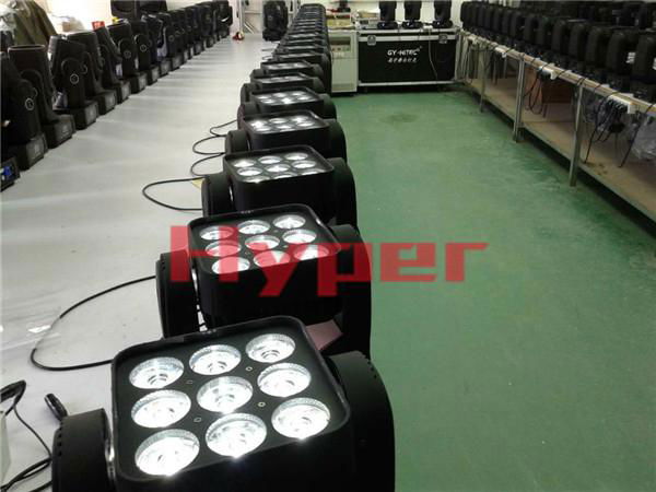 9*10W matrix beam led moving head light,RGBW 4 in 1 2