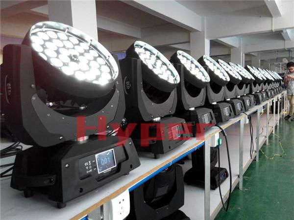 led zoom moving head light 36x15w RGBWA 5 in 1 3