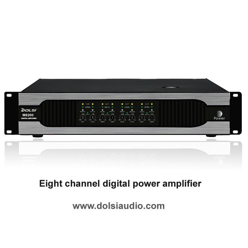 Eight Channel Pro Audio Digital Power Amplifier 