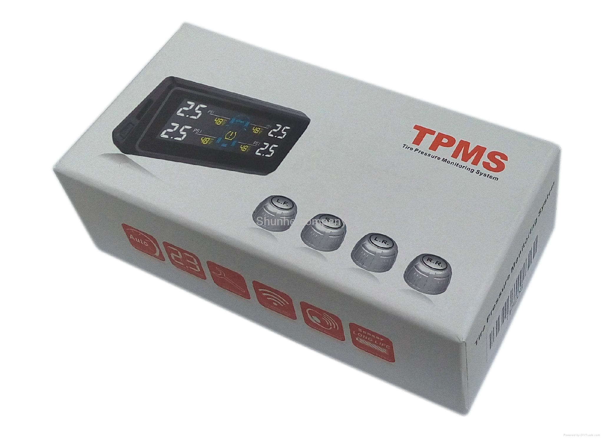 High quality solar power tpms tire pressure monitoring system 5